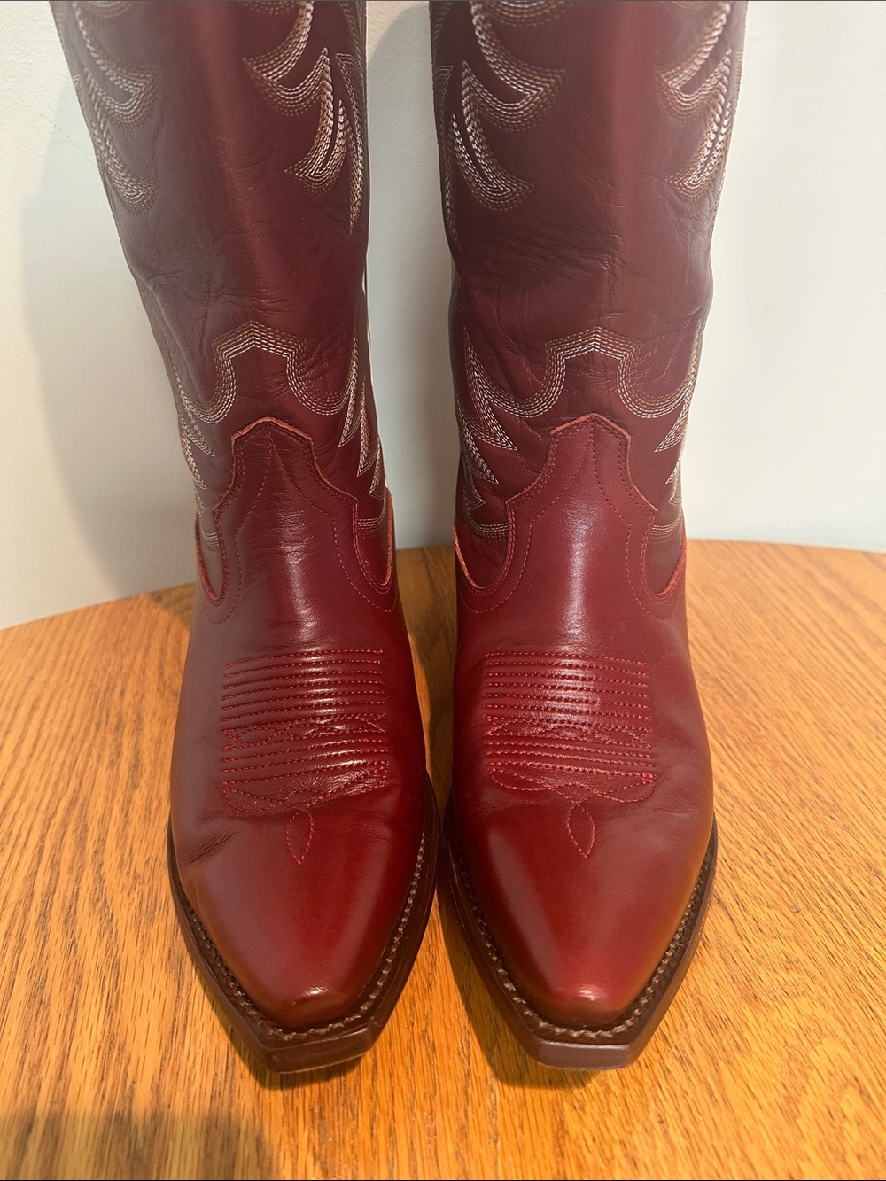Tecovas—The Annie Wide-Calf Women’s Burgundy Leather Western Cowboy Boots - - Picture 4 of 7